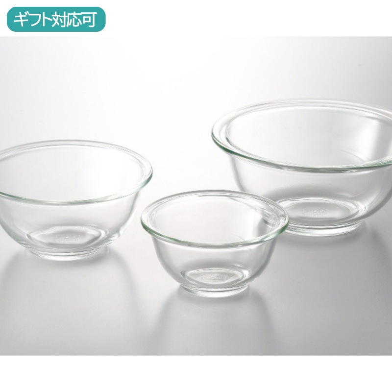 iwaki ボウル3点セット(耐熱ガラス)