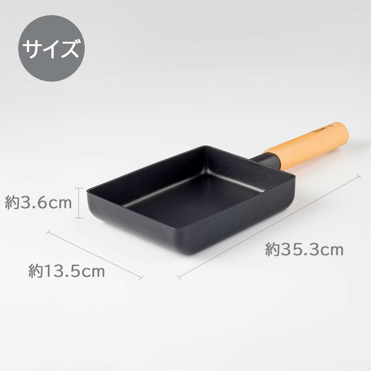 ククナキッチン ティーダ チタン＆ダイヤモンドWコーティングエッグパン