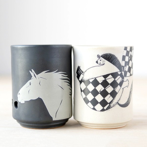 陶器の壺 破片　急須　松永 大堀相馬焼 松永窯 KACHI-UMA10 by山田敏博 二重湯呑み | すべて