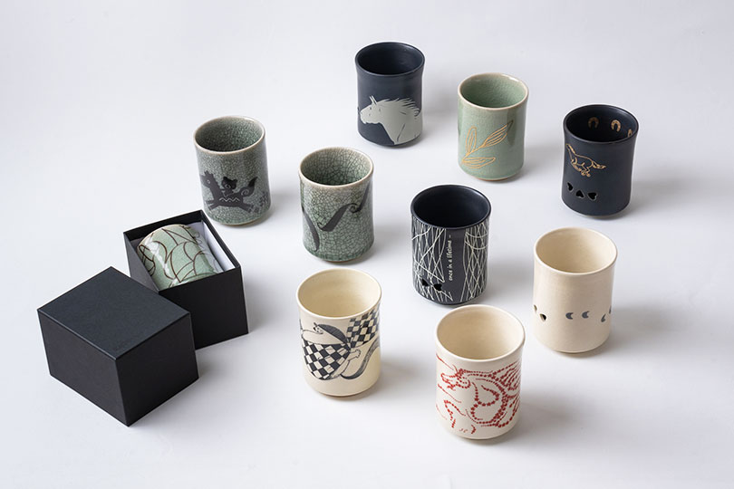 大堀相馬焼 松永窯 KACHI-UMA 選べるペアセット 二重湯呑み | すべての