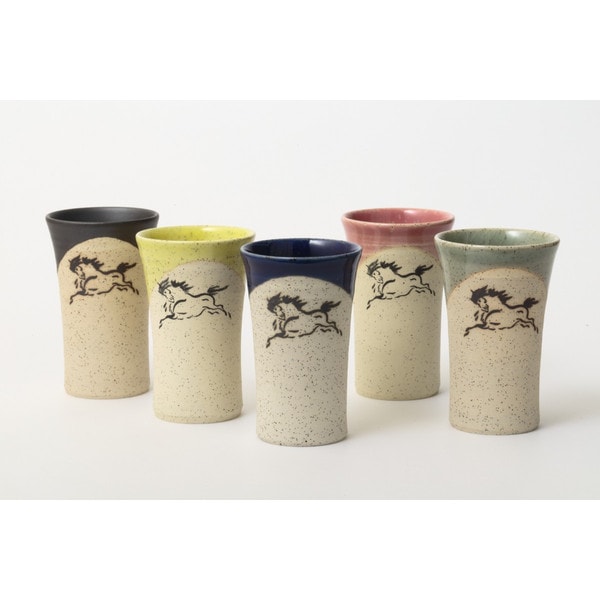大堀相馬焼 松永窯 小タンブラー(コバルトブルー)