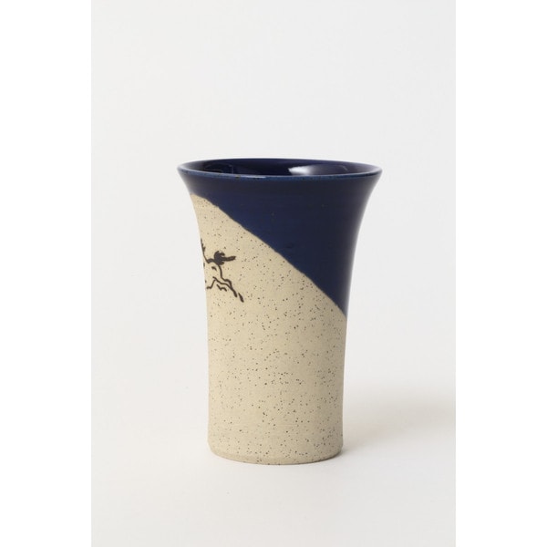 大堀相馬焼 松永窯 中タンブラー(コバルトブルー)