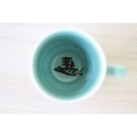 大堀相馬焼 松永窯 馬九行久(うまくいく)マグカップ グリーン