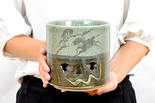 大堀相馬焼 松永窯 二重湯呑み(5.0寸)