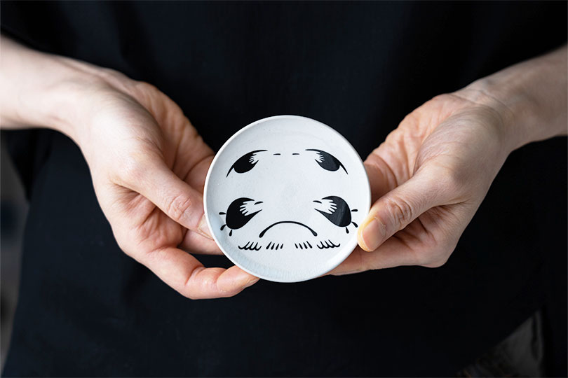 大堀相馬焼 ふくしま焼き物旅マップ 豆皿 単品