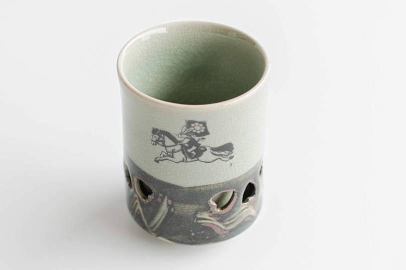 大堀相馬焼 松永窯 馬と兎の二重湯呑み（2.2寸） | すべての商品 |福島