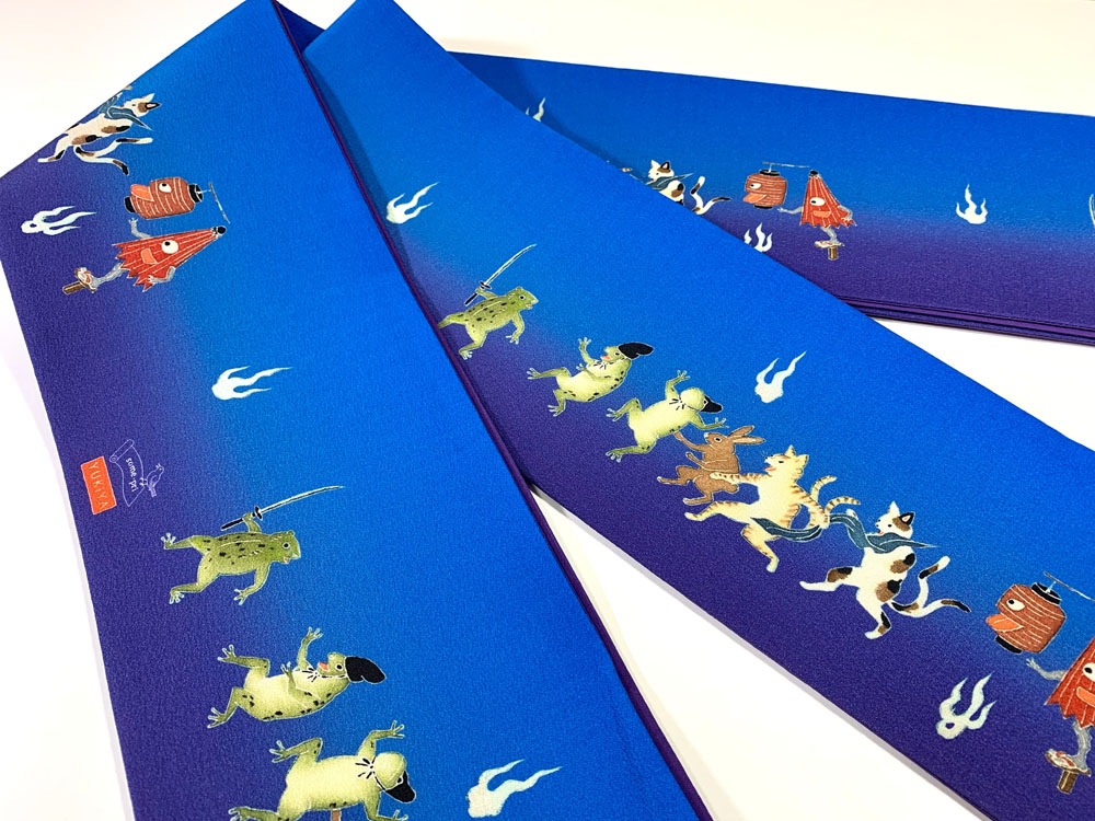 some-pri 半幅帯「刃傷沙汰」青gd【受注生産品】 追加画像1