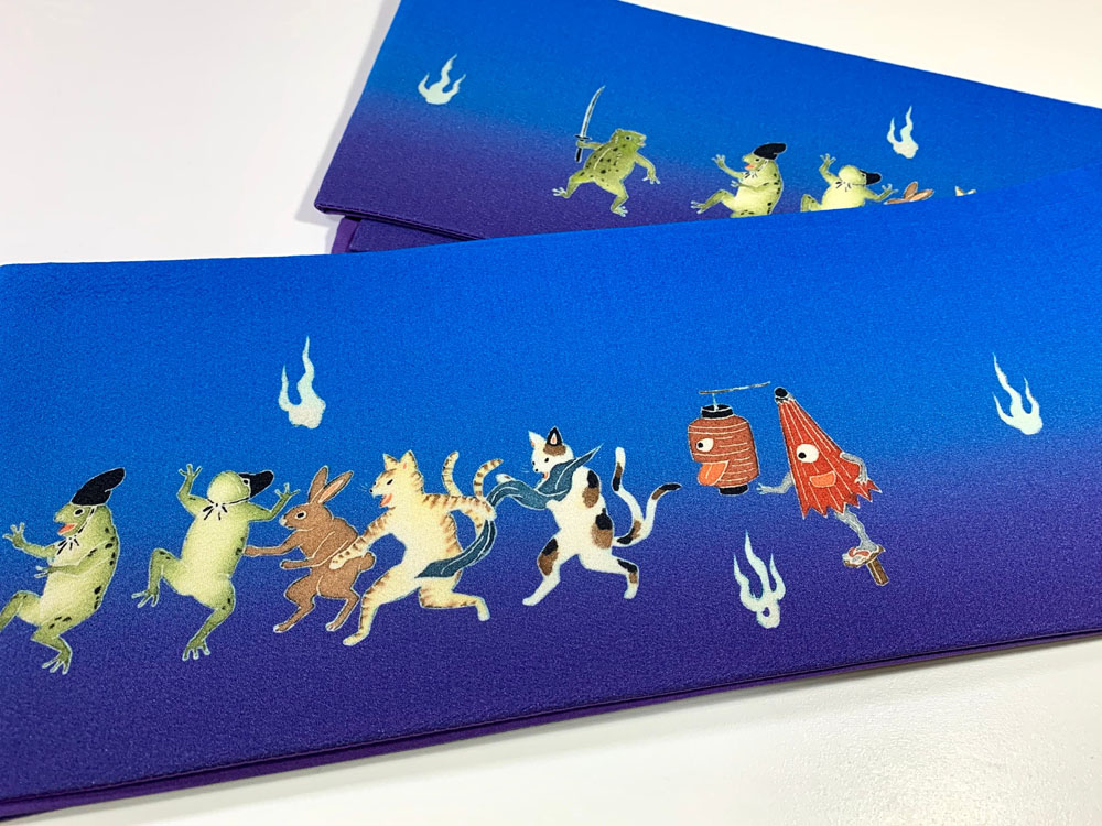 some-pri 半幅帯「刃傷沙汰」青gd【受注生産品】 追加画像2