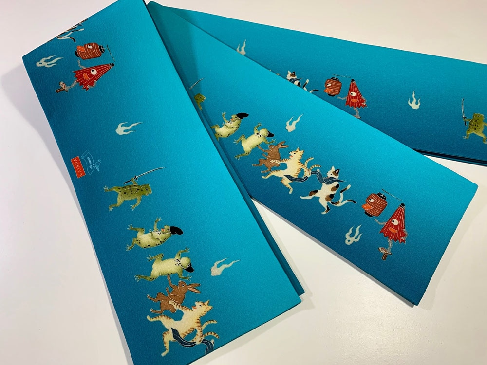 some-pri 半幅帯「刃傷沙汰」水色gd【受注生産品】