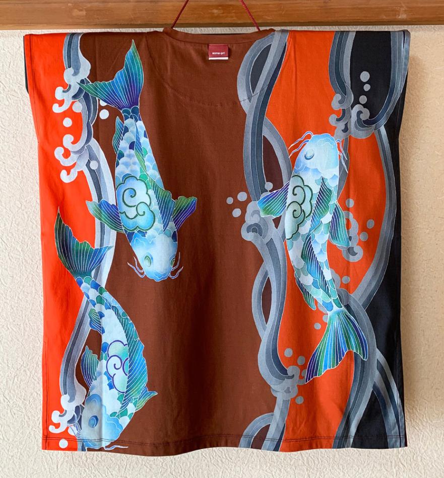 some-pri デジタル友禅Tシャツ「鯉と波」 追加画像3