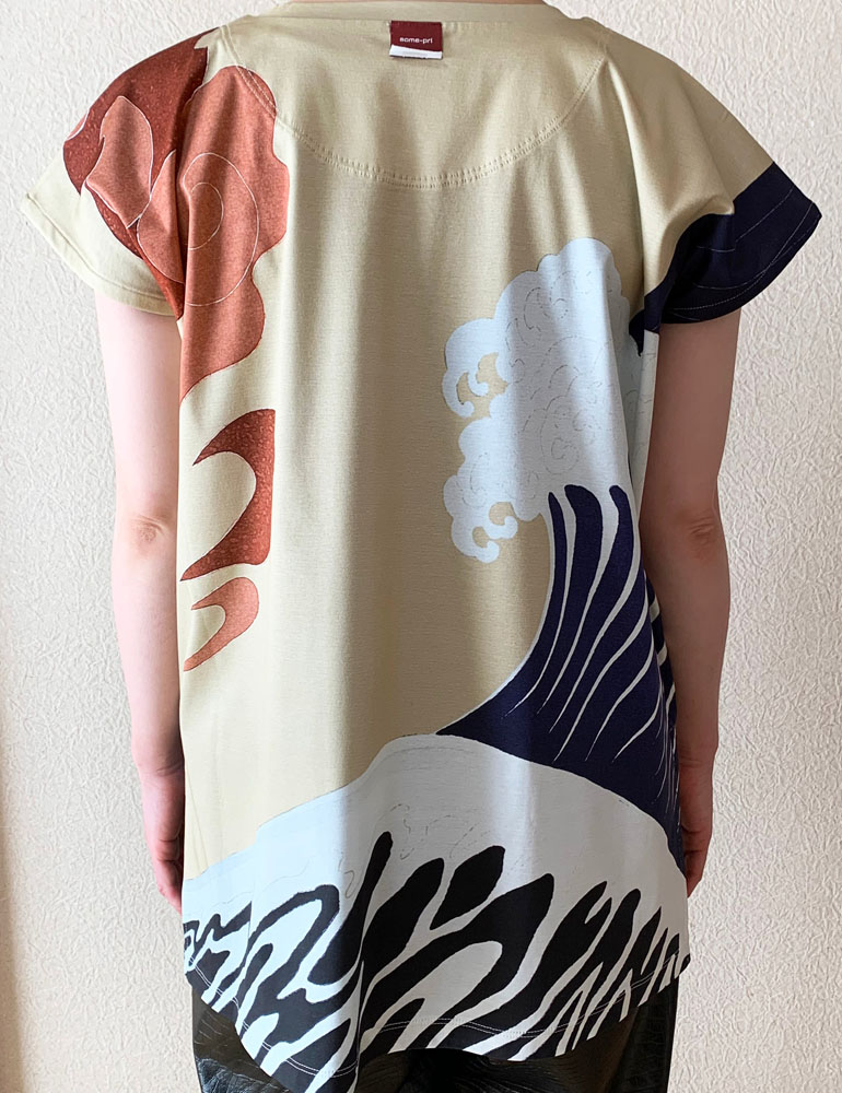 some-pri デジタル友禅Tシャツ「浪模様」 追加画像2