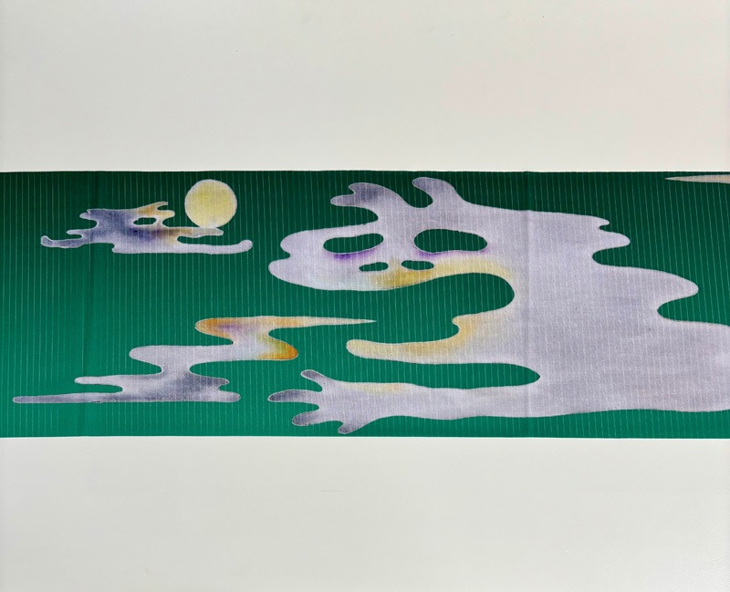 some-pri 絽帯揚ストール「丑の刻」グリーン【受注生産品】 追加画像2