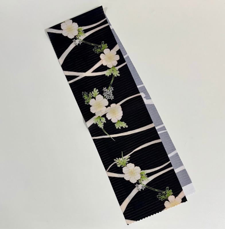 some-pri 絽半衿「白い花」グレー【受注生産品】 追加画像2