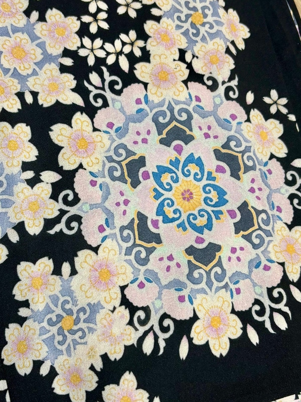 some-pri 単衣着物「夜桜」黒【受注生産品】 追加画像1