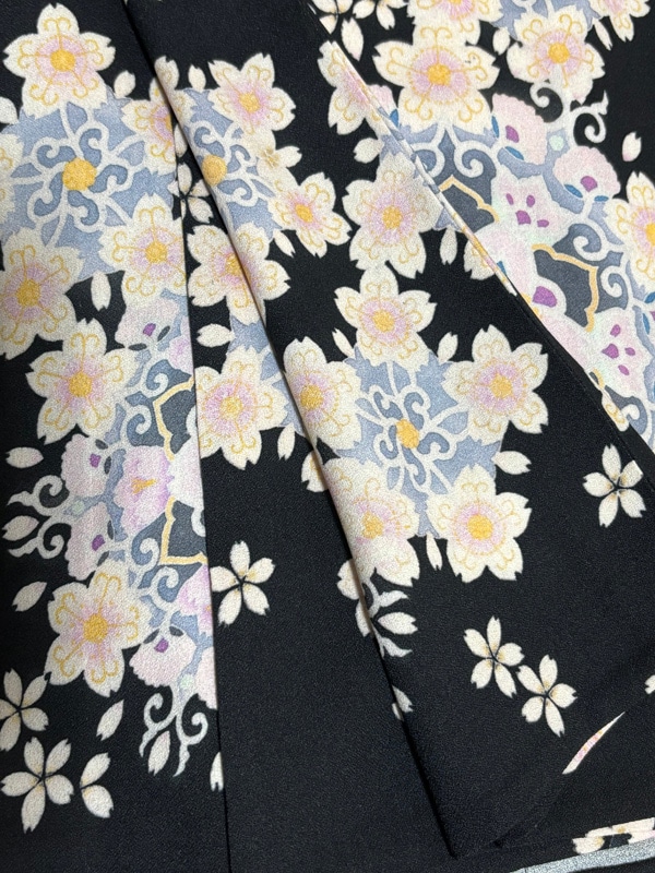 some-pri 単衣着物「夜桜」黒【受注生産品】 追加画像2