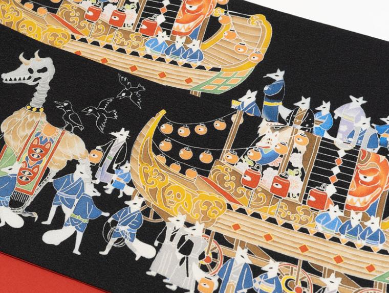 some-pri 半幅帯「祭礼」黒【受注生産品】 追加画像1