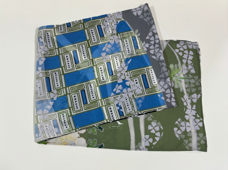 帯あげストール(再生ポリエステル）「白い花×小花模様」【受注生産品】 追加画像2