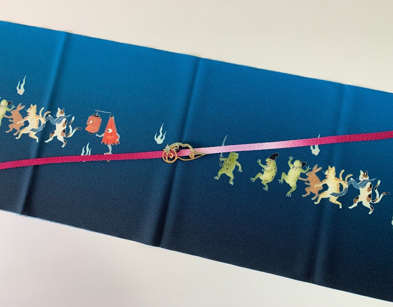 some-pri 帯揚ストール「刃傷沙汰」青緑【受注生産品】 追加画像1