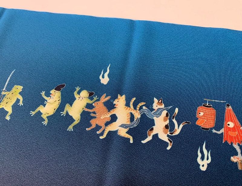 some-pri 帯揚ストール「刃傷沙汰」青緑【受注生産品】 追加画像2