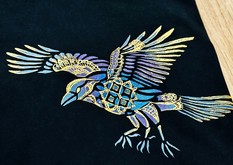 型染め&手描きTシャツ「八咫烏」 | ヤタガラス（八咫烏） | some-pri