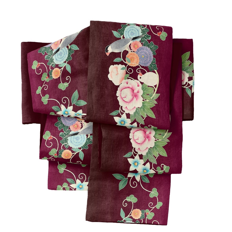 【即納品】some-pri 半幅帯「文鳥花飾り」エンジgd 追加画像3