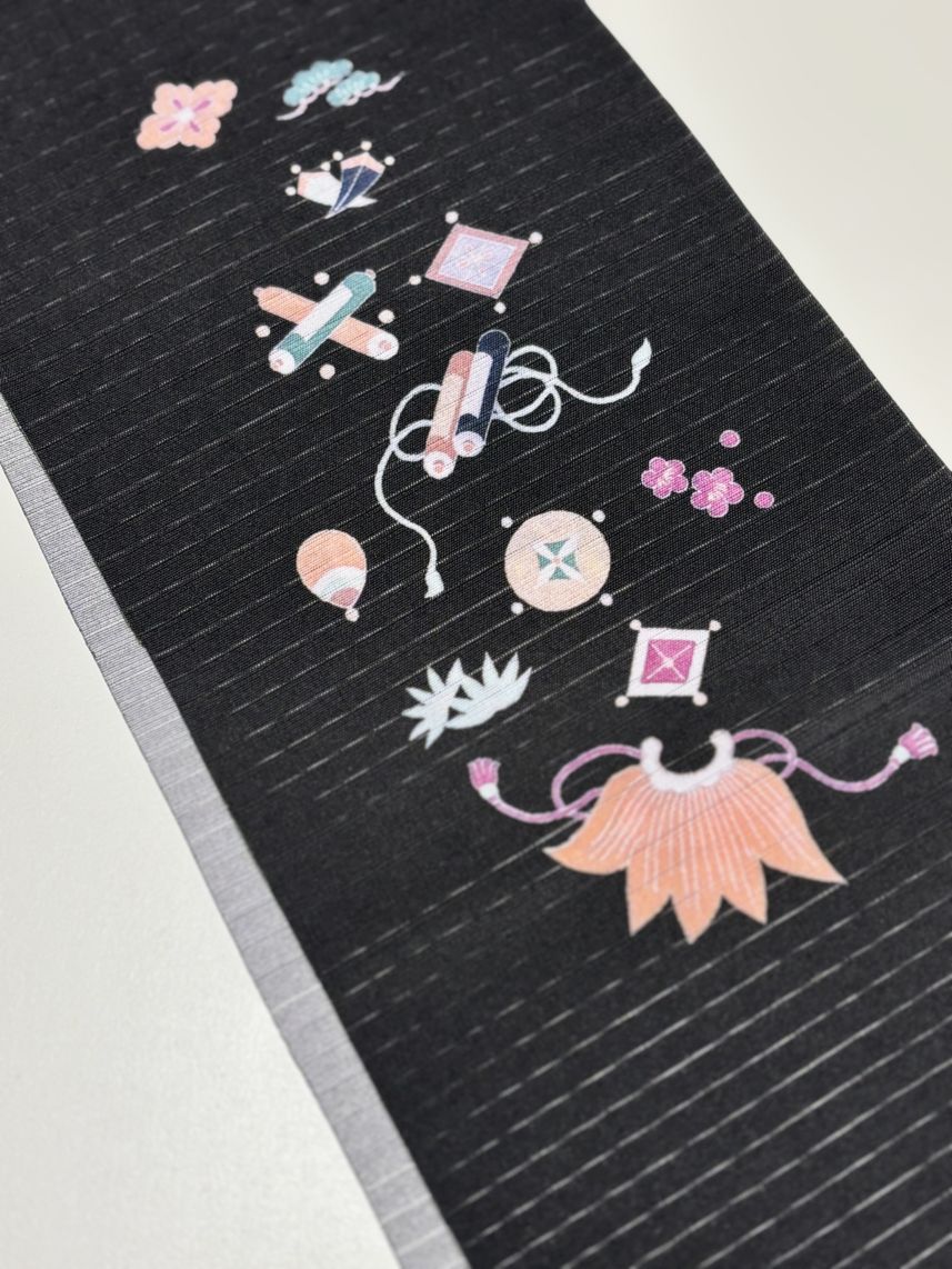 some-pri 絽半衿「宝尽くし」黒【即納品】 追加画像1