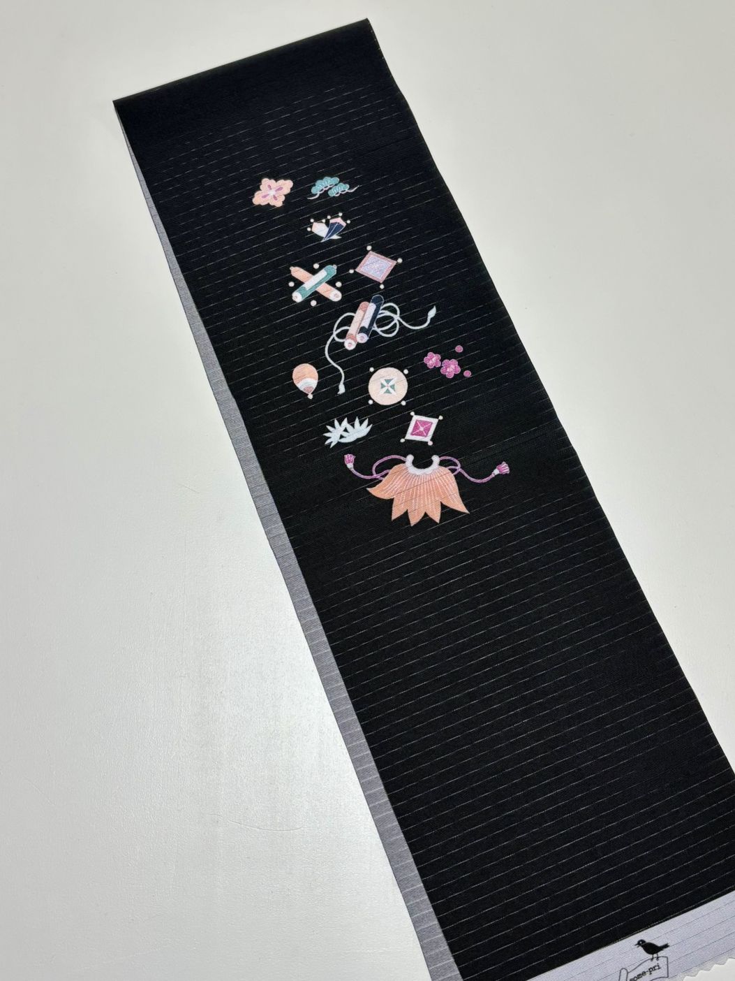 some-pri 絽半衿「宝尽くし」黒【即納品】 追加画像3