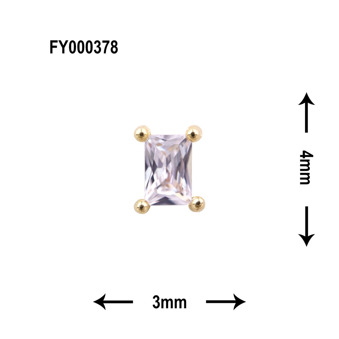 SONAIL ミニスクエア グラシー クリスタル ストーンパーツ ゴールド