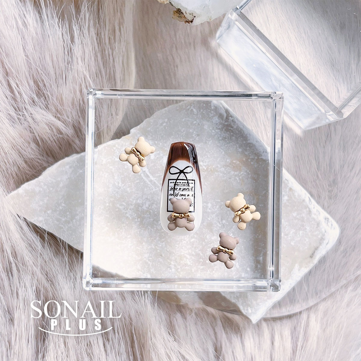 SONAIL*effrontee ぽってりテディベア チョコ FY001775 | パーツ