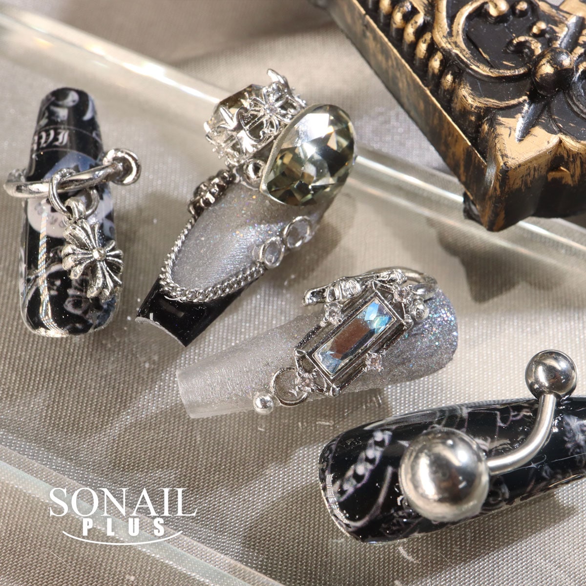 SONAIL*LapisRavi レクタングルクリスタル ジオメトリック