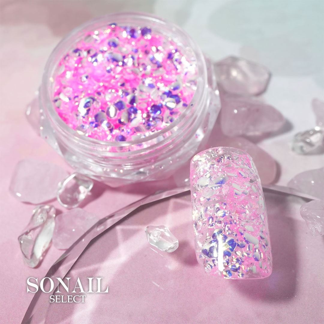 EMIS★NEW キラキラ EMIS GLITTER TUBE グリッター入り浮き輪 SONAIL*LapisRavi 極薄ホログリッター【jewel】ネオンピンク