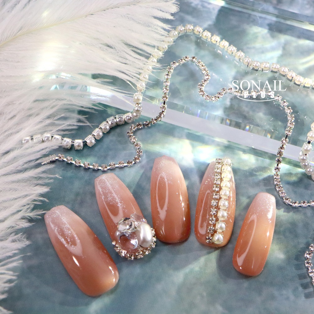 SONAIL PLUS AIKO セレクト クラシカル ホワイトパール ネイルチェーン