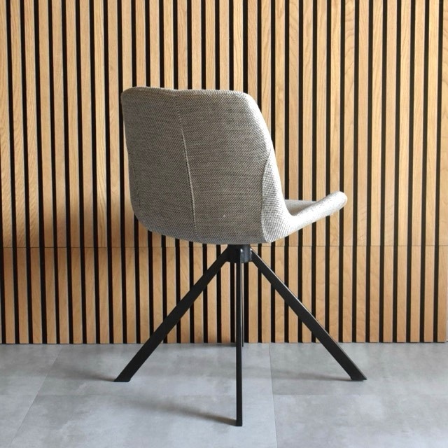 ★美品　座面回転式　チェア-ライトグレー VIOLA(ヴィオラ)回転式ダイニングチェア ライトグレー | DINING