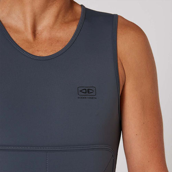 OCEAN��EARTH�ʥ�������󥢥�ɥ������� ��֥����� �Хåɥ٥��� MENS RIB GUARD PADDED VEST CHACOAL