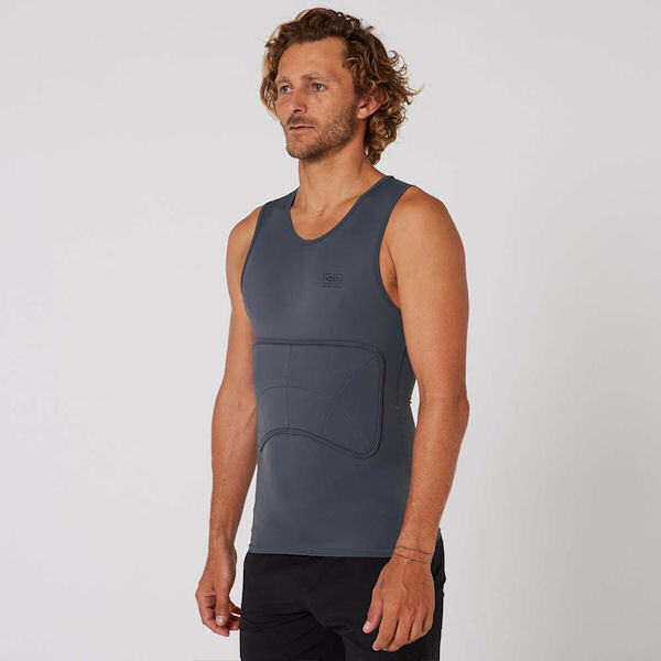 OCEAN��EARTH�ʥ�������󥢥�ɥ������� ��֥����� �Хåɥ٥��� MENS RIB GUARD PADDED VEST CHACOAL