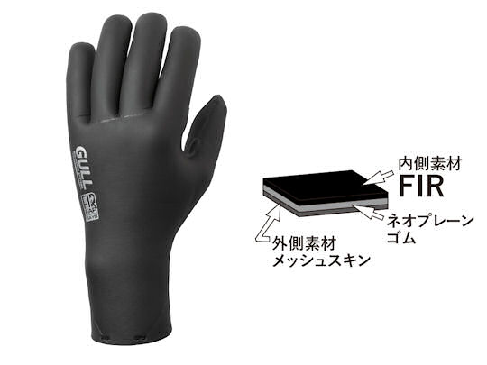 GULL�ʥ���� GA-5539A ������ۥåȥ������� SKIN HOT GLOVES ��� ��ǥ����� �����ե���