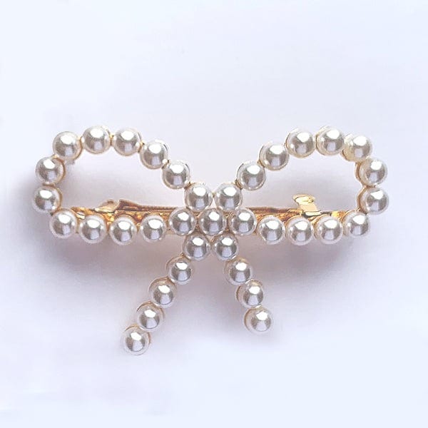 BOW SHAPED PEARL CLIP - リボン型パール・バレッタ | ヘア・ヘアケア