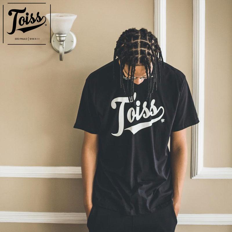 ネイマールブランド【TOISS】トイス 縦ロゴTシャツ ブラック TOISS】トイスオリジナルロゴTシャツ|ブラック ネイマール