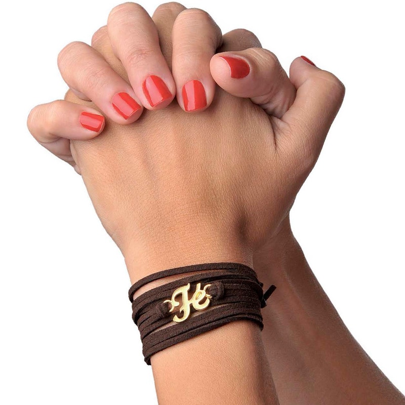 紐調節革紐タイプブレスレット【JESUS】ブラック｜メンズ,アクセサリー