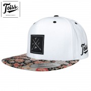 ネイマール着用【TOISS】トイス花柄スナップバックキャップ｜【トイスキャップ】ホワイト