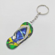 なびくブラジル国旗柄ビーチサンダル | キーホルダー