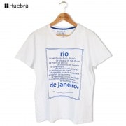Huebraポルトガル語Tシャツ【リオデジャネイロ】ホワイト|HUEBRA（ポルトガル語ウエア）