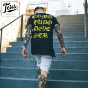 【TOISS】スウェットTシャツ【COMO TUDO DEVE SER】| ネイビー