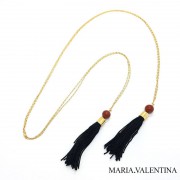 ◆期間限定セール◆Maria Valentina【ブラジル天然石】ロングネックレス｜レッドジャスパー|アクセサリー|レディース