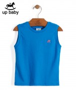 【UP BABY】男の子シンプルロゴタンクトップ【子供服1才〜3才・重ね着にもおすすめ】ブルー|男の子|キッズ
