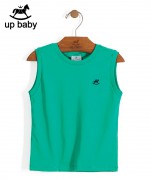 【UP BABY】男の子シンプルロゴタンクトップ【子供服1才〜3才・重ね着にもおすすめ】グリーン|男の子|キッズ