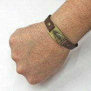 【アパレシーダブレスレット】革ベルトタイプ | ブラウン|アクセサリー|メンズ