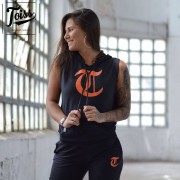 【TOISSレディース】 スウェットタンクトップパーカー | ブラック