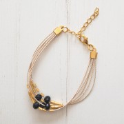 【moema】モエマ クリスタルビーズBuritiブレスレット | ナチュラル×ブラック|アクセサリー|レディース
