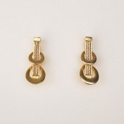 【moema】モエマ ダブルリングBuritiブラジルピアス | ナチュラル×ゴールド|アクセサリー|レディース